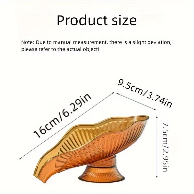 Drain Soap Tray Storage Plate Transparent Drainage Self Draining Soap Holder Dish for Bathroom Bathroom Accessories